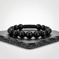 Obsidian Guardian Bangle - Natural Black Obsidian Bangle for Protection & Grounding | Lumée Jewelry