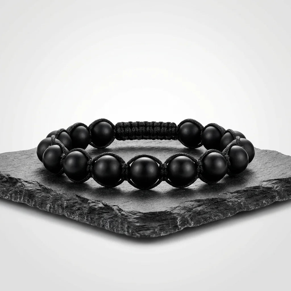 Obsidian Guardian Bangle - Natural Black Obsidian Bangle for Protection & Grounding | Lumée Jewelry