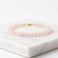 Eternal Grace Bracelet - Natural Rose Quartz Bracelet for Unconditional Love | Lumée Jewelry